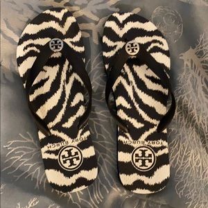 Navy Tory Burch flip flops size 8